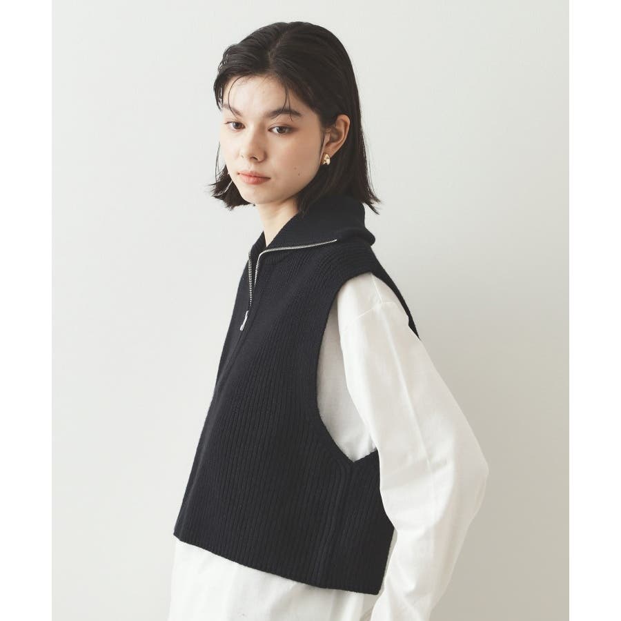 CLASSY掲載》ハーフZIPニットベスト【洗濯機洗い可】[品番：WRDW0205111]｜OPAQUE.CLIP（オーペック ドット  クリップ）のレディースファッション通販｜SHOPLIST（ショップリスト）