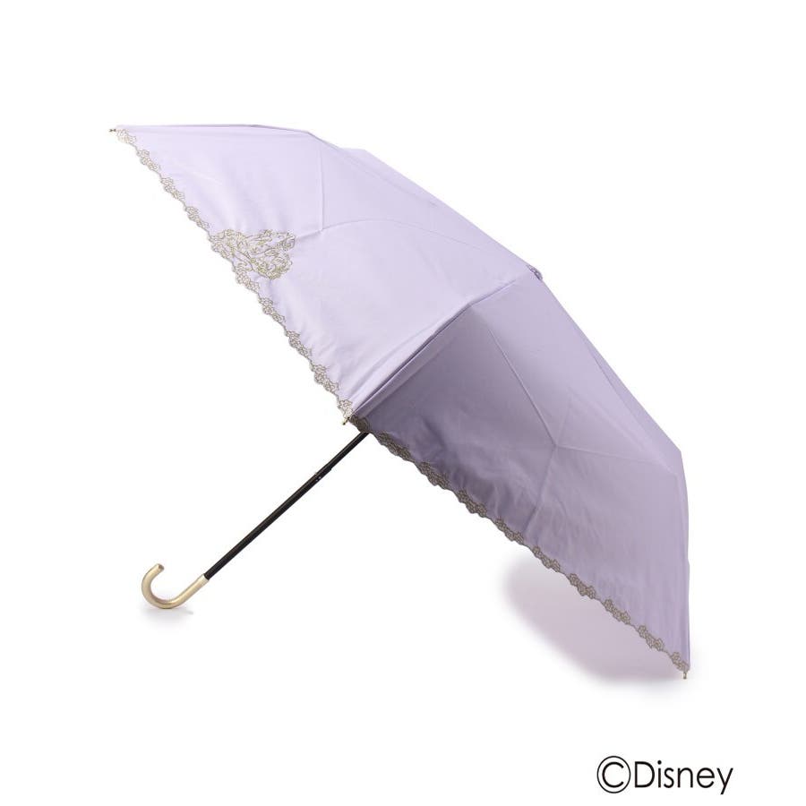 ラプンツェル　折り畳み傘　晴雨兼用 Wpc. 遮光刺しゅう晴雨兼用折り畳み傘（ラプンツェル）[品番