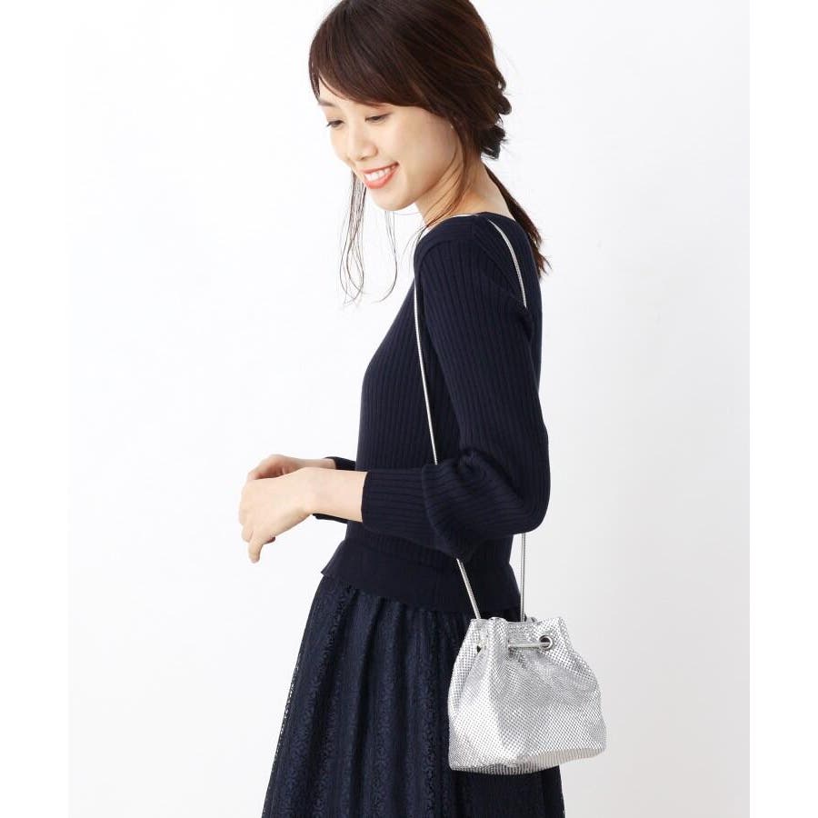 メタルメッシュ巾着バッグ