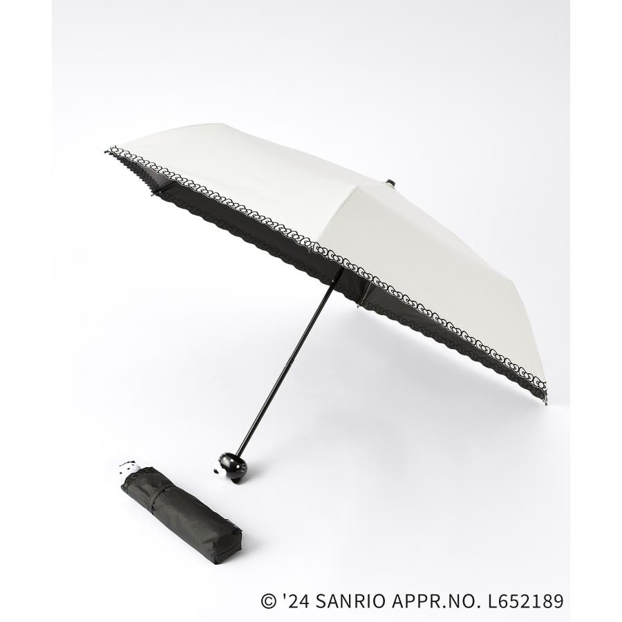 【特別セール品】 ハローキティコラボ】モノトーン晴雨兼用傘[品番：WRDW0203858 小物