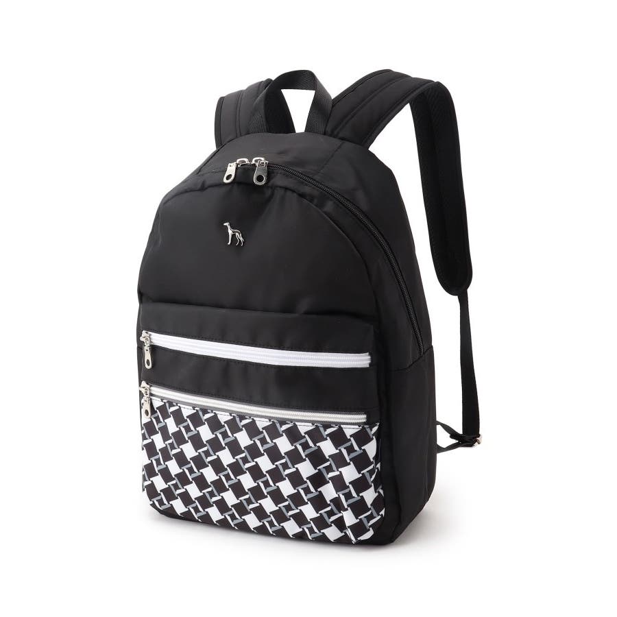 ジオメトリックパターン ブラックリュック ジオメトリック柄 バックパック リュック 軽量 メンズ