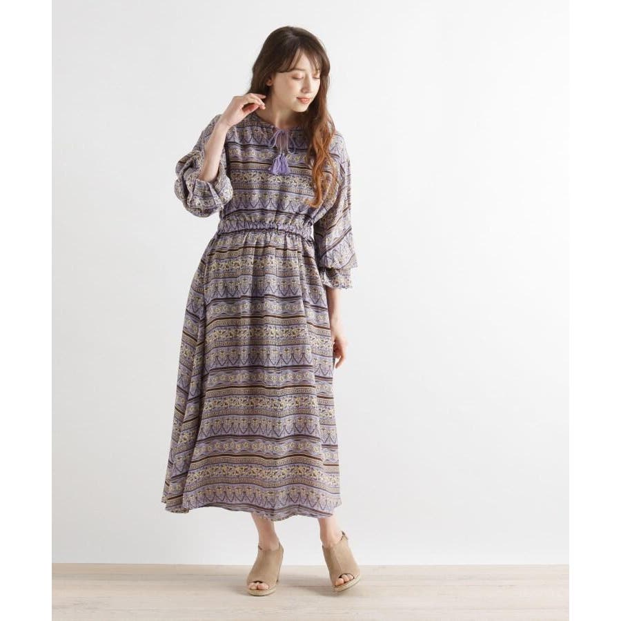 エキゾチック柄ギャザーワンピース 品番 Wrdw Grove グローブ のレディースファッション通販 Shoplist ショップリスト