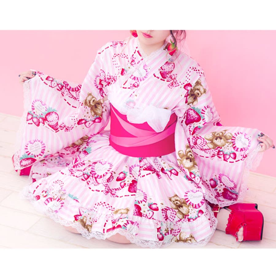 くまストロベリードレス浴衣|DML|PR|SW][品番：YU000041366]｜夢