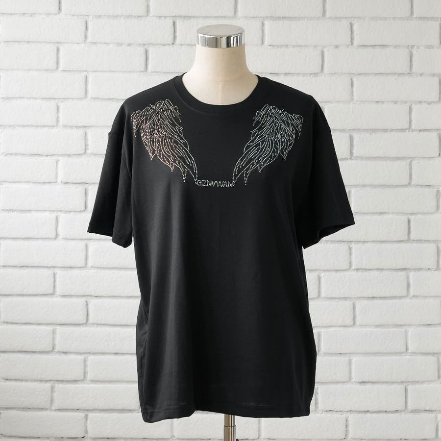 【2024年】もらって嬉しいお歳暮 人気ランキング ビッグシルエットキラキラストーンTシャツ 韓国 夢展望[品番 トップス