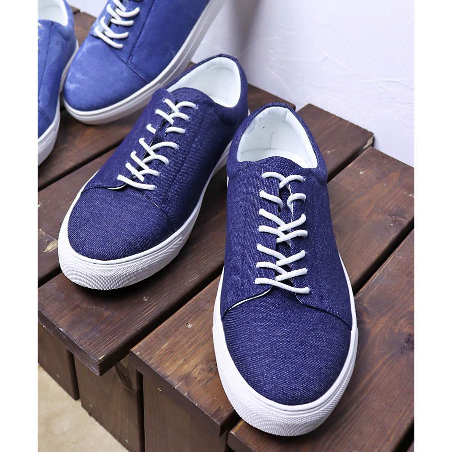 WAREHOUSE　LOW CUT NAVYデニムスニーカー 10073145_1.jpg