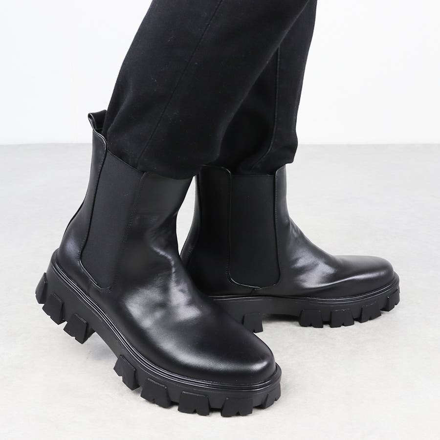 メンズ ストリート ビッグシルエット 厚底 サイドゴアブーツ ☆1726