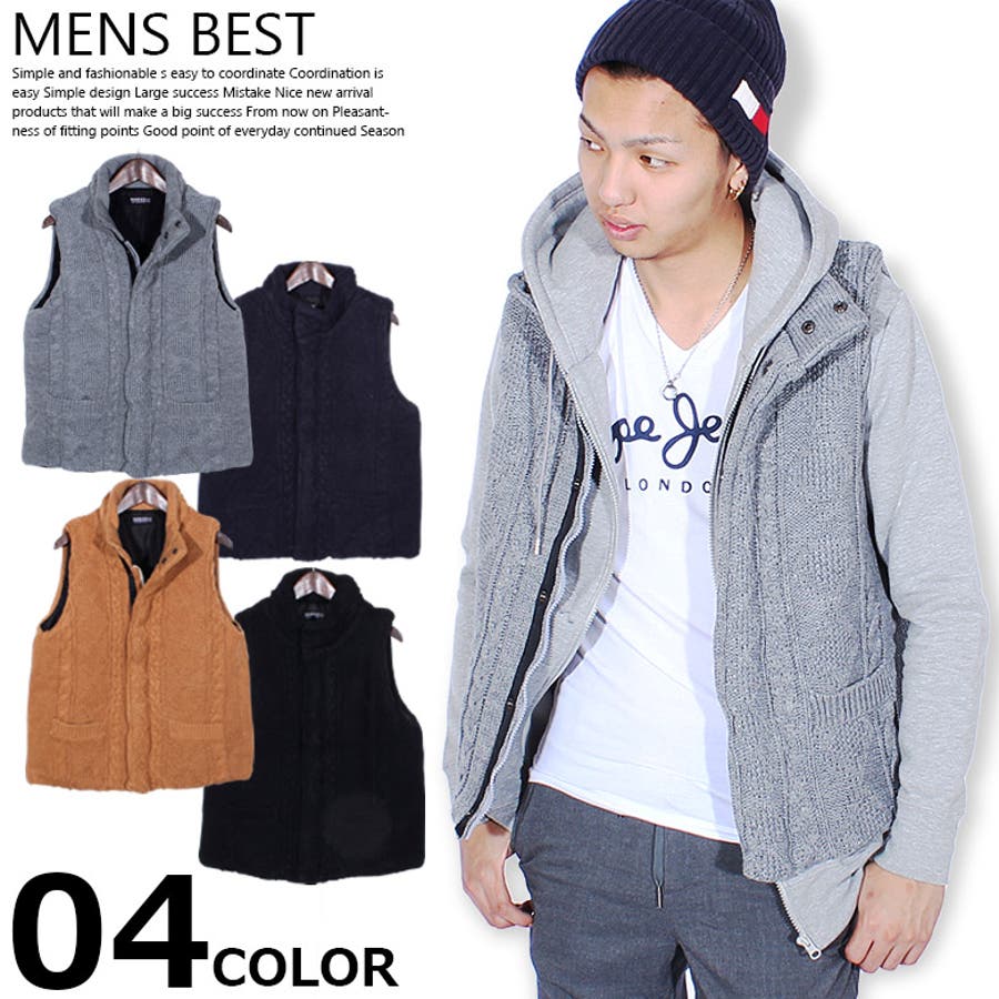 メンズ ベスト ニット 品番 Zonk Zi On ジーオン のメンズファッション通販 Shoplist ショップリスト