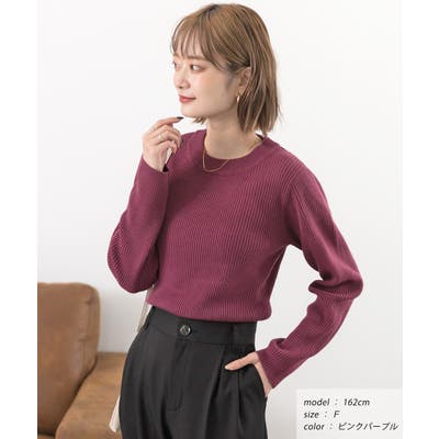 プチハイネックニット リブニット シンプル[品番：ADEW0000231