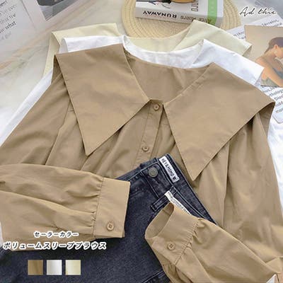 楽天市場】【20％OFFクーポン☆】レースセーラーカラーブラウス