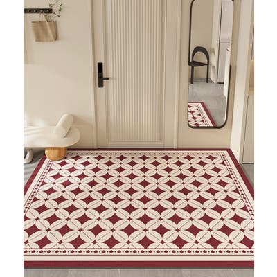 aimoha home モダンチェッカー柄ラグ カーペット 韓国[品番