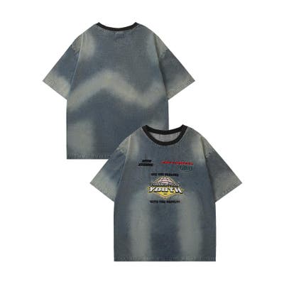 ☆韓国人気☆ヴィンテージウォッシュドTシャツ/RECTO☆ ヴィンテージウォッシュロゴTシャツ[品番：XT000013691]｜HOOK