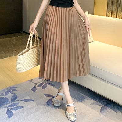 ロングプリーツスカート レディース 10代[品番：AMSW1777920]｜Dewlily  