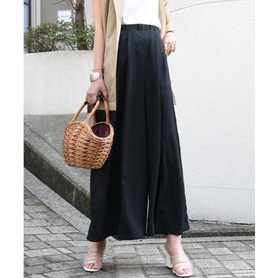 スカート風ガウチョパンツ スカーチョ リネン 麻 ハンドメイド