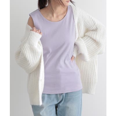 凄く透けない大人カワイイクルーネックタンクトップ インナー