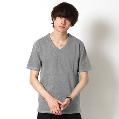 【ホワイト(Vネック)】Tシャツ 半袖 メンズ[品番：RQ000003561