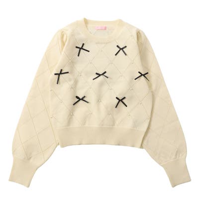 リボン ニット トップス[品番：AMVW0000823]｜Belle Cie