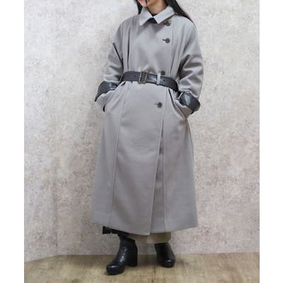 高評価のクリスマスプレゼント 異素材切替ロングコート[品番：IGAW0005637]｜axes femme ジャケット・アウター
