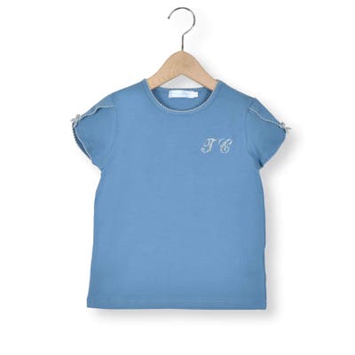 袖リボンソフトベア天竺半袖Tシャツ(90~140cm)[品番：BEBK0008863 