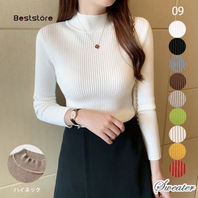 ハイネック ニット トップス[品番：BSRW0000704]｜Beststore