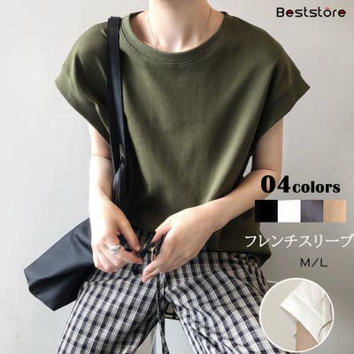 驚きの値段 フレンチスリーブTシャツ 半袖Tシャツ[品番 トップス トップス