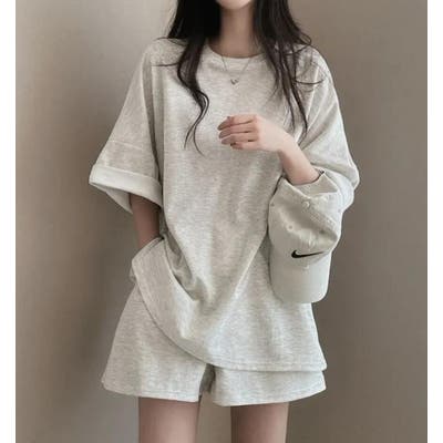 在庫一掃セール売れ筋ランキング オーバーサイズ T シャツ ＆ ショートパンツ セット【韓国 その他