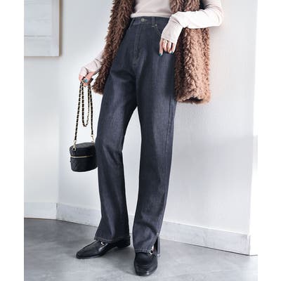 DIESEL ハイウエスト サイドスリットワイドパンツ パンツ