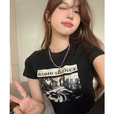 Stylevoice for xxx tシャツ ラメシャギークロップドトップス