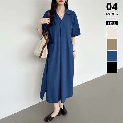 綿麻 ワンピース 重ね着 2点セット ゆったり FREE SIZE - メルカリ