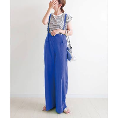 アソートサスペンダー付きストレートパンツ サロペット
