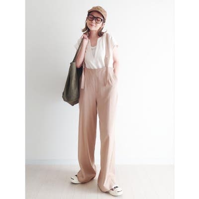アソートサスペンダー付きストレートパンツ サロペット
