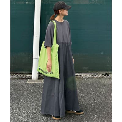 送料無料 百貨店 CORNERS by KR】半袖スウェットドッキングワンピース[品番 ワンピース