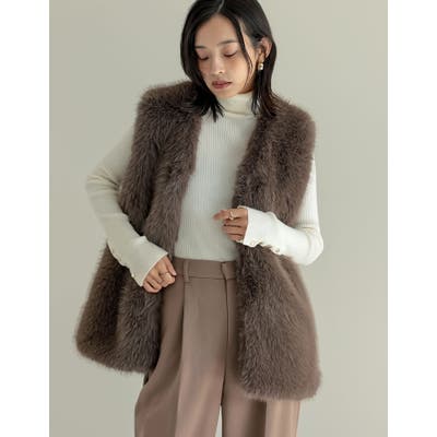 販売枚数1.3万枚突破]ミドルフェイクファーベスト[品番：GS000020607]｜Re:EDIT（リエディ ）のレディースファッション通販｜SHOPLIST（ショップリスト）
