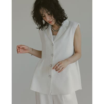 サマーツイードペプラムベスト[品番：GS000022330]｜Re:EDIT