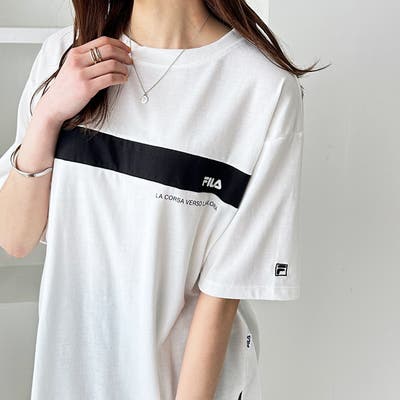 FILA tシャツ FILA/フィラ 別注 綿100％ ブランド ロゴ刺繍 ロゴ