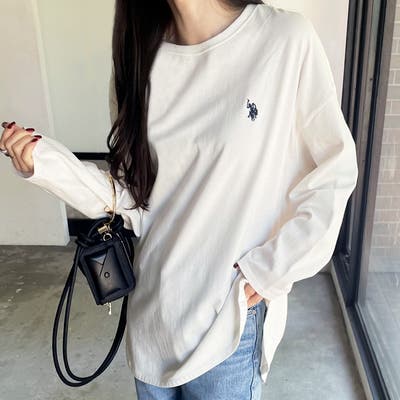 U．S． POLO ASSN．】オーバーサイズ刺しゅうロンT