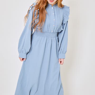 【新作からSALEアイテム等お得な商品満載】 ピンタックフリルワンピース[品番：GORW0009776]｜GORGE ワンピース