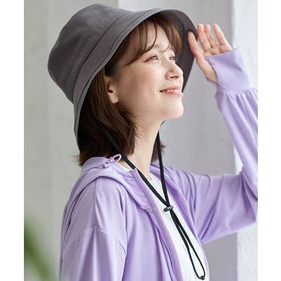 帽子 つば広帽 UVカット[品番：HNSW0010780]｜Honeys（ハニーズ