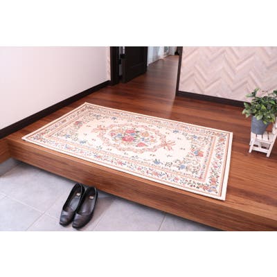 ✨値下げ✨♥シェニール織り✨高級エレガントマット✨✨15000⇒さらに値下げ シェニール織り クラシック柄 玄関マット エリーゼ 50×80cm[品番