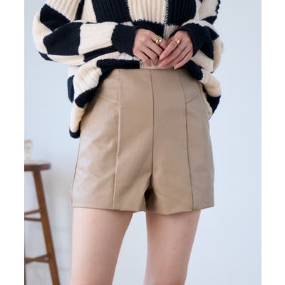 センターラインレザーショートパンツ[品番：ORGW0000687]｜Ada.（エイダ）のレディースファッション通販｜SHOPLIST（ショップリスト）
