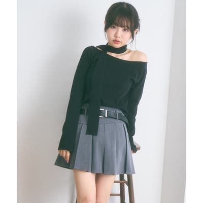 【公式】ミニスカート - Ada. 【SET UP 対応】ウェーブライン プリーツ ミニスカート インパン裏地付き 通販 服 グレー SHOPLIST/ショップリスト