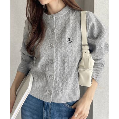 カーディガン ワンポイント刺繍ケーブルニットカーディガン レディース : 86149731 : ZOZOTOWN Yahoo!店 - 通販 -  Yahoo!ショッピング
