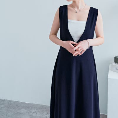 全方向ストレッチフレアジャンパースカート 2サイズ ジャンスカ