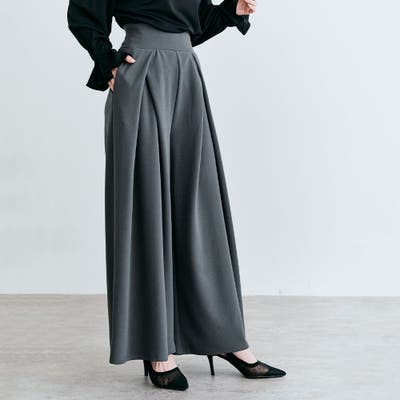 全方向ストレッチタックワイドパンツ 2サイズ ワイドパンツ[品番 全方向ストレッチタックワイドパンツ 2サイズ ワイドパンツ[品番