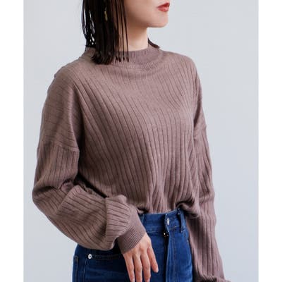 もちもちニット】ワイドリブボリューム袖ニット [品番：LOSW0008803]｜CLOTHY（クロシィ）のレディースファッション通販｜SHOPLIST（ショップリスト）