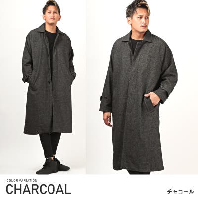 ステンカラーコート メンズ オーバーサイズ[品番：LU000012270