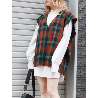ツイードベストシャツワンピース[品番：MKSW0048898]｜MURUA（ムルーア 