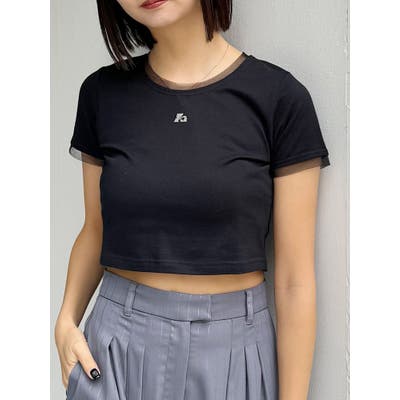 チュールトリムコンパクトTシャツ[品番：MKSW0064263]｜MURUA