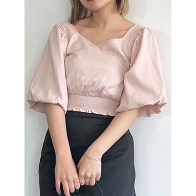 カシュクールギャザートップス[品番：MKSW0052737]｜EMODA（エモダ）のレディースファッション通販｜SHOPLIST（ショップリスト）