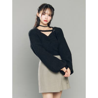 新品タグ付定価3万7千円！EMMA\u0026GAIA＊レイヤードニットトップス