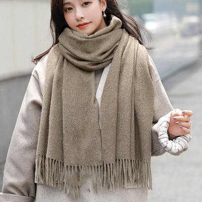 ストール 大判 マフラー カシミヤタッチ[品番：II000007754